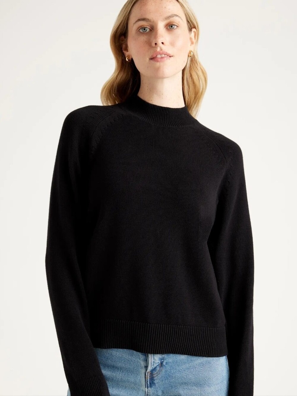 Quince NEW Organic Cotton Mock Neck XL Sweater Oversized Pullover Black Minimal - Picture 9 of 14